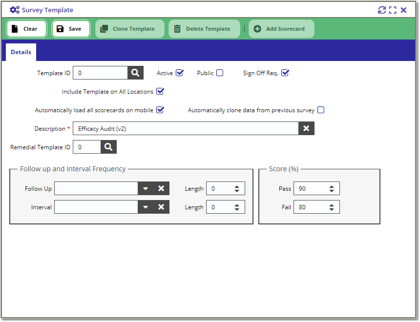 SurveyTemplatePopulated