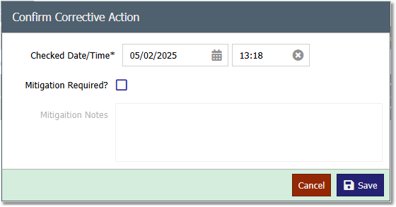 Result Failure List - Results List - Confirm window