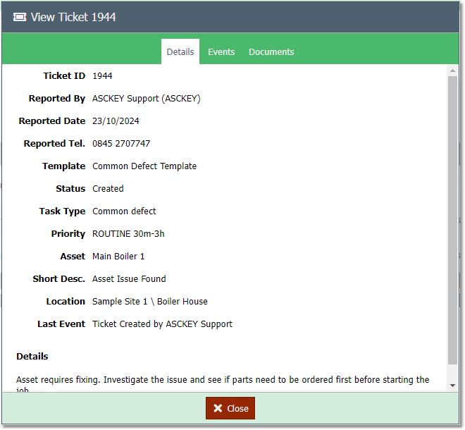 Ticket Details