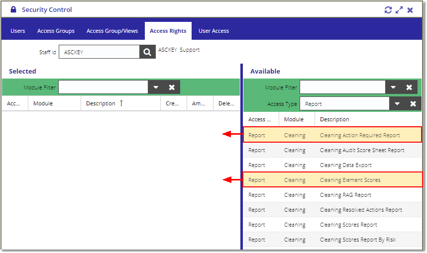 SecurityControl_AccessRights_Reports